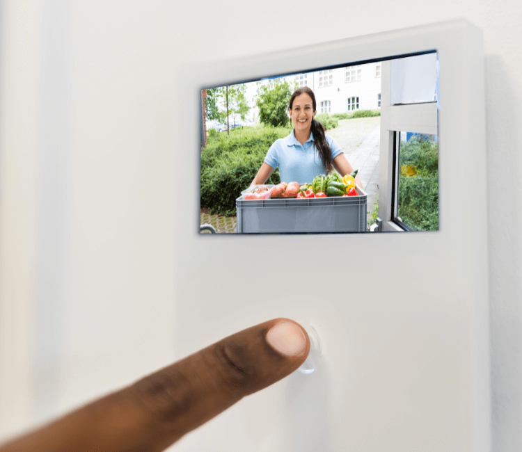 ZAJCO SA smart video doorbell with HD camera, motion sensor, and smartphone integration installed at home entrance