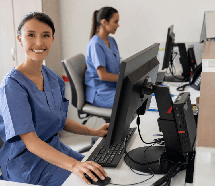 ZAJCO SA integrated Nurse Call, BMS, and CCTV system monitoring patient rooms in a modern smart hospital environment